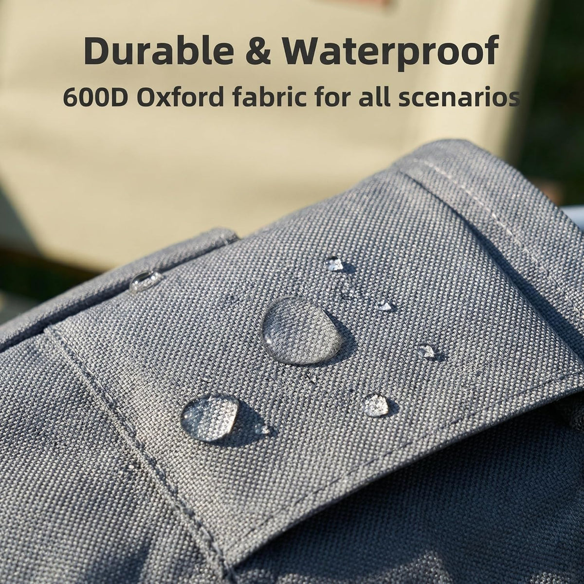 Cleaning caddy with Handle,17L Foldable collapsible bucket 600D Oxford Fabric, 6 Pockets Portable Multi-Use Organiser for Home, Garden, Camping,Grey
