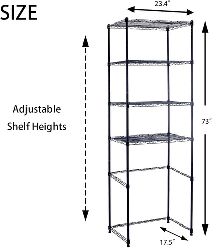 4 Tier Mini Fridge Shelf with Storage for Dorm, White | Mini Fridge Storage Shelf, Microwave Stand, Adjustable Height Organizer, For Dorm, For Kitchen