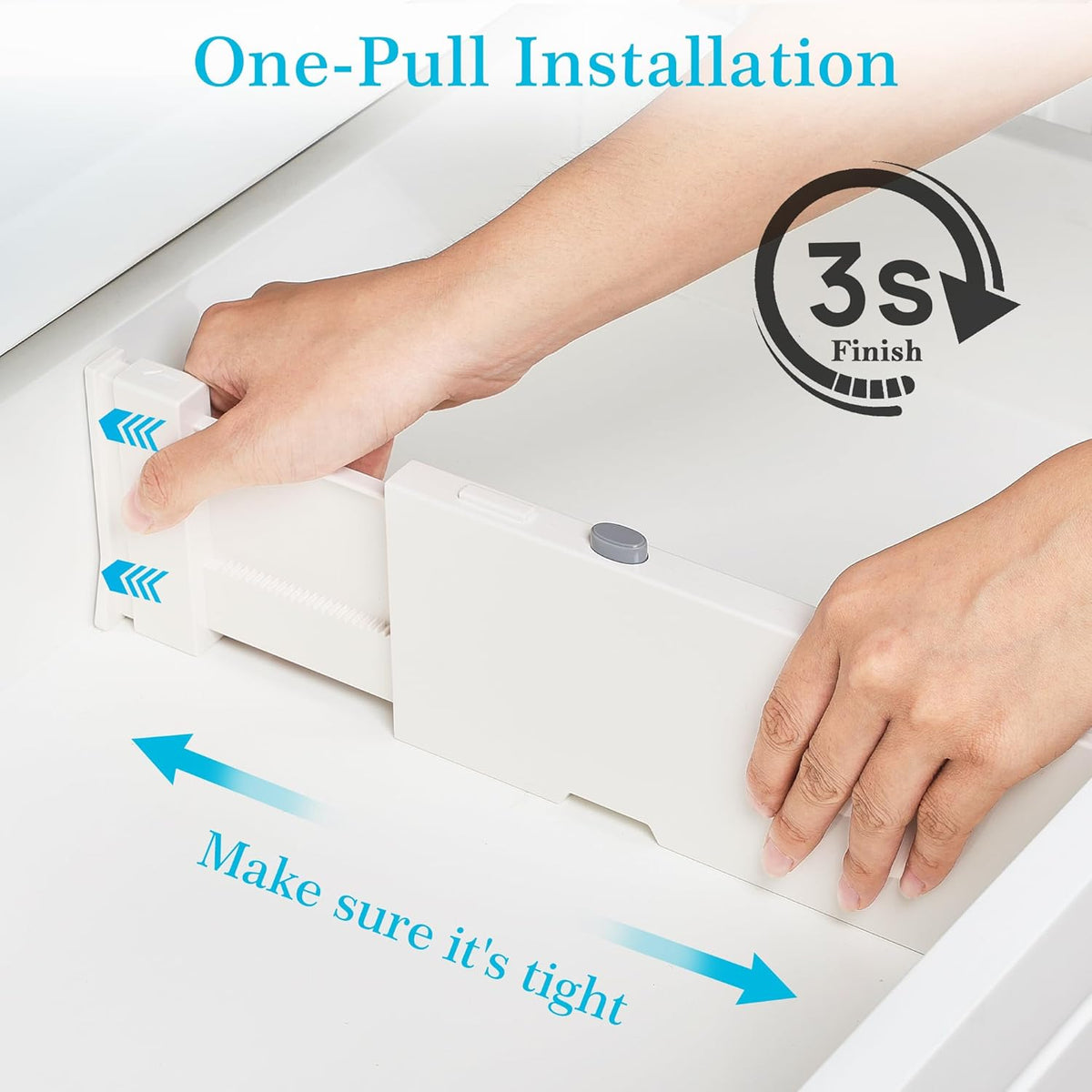 Drawer Dividers for Clothes 8 Pack, Adjustable 4" High Expandable from 11.3"-17" Dresser Drawer Organizer, Plastic Drawers Separators for Dresser, Baby Clothes, Kitchen and Office Storage