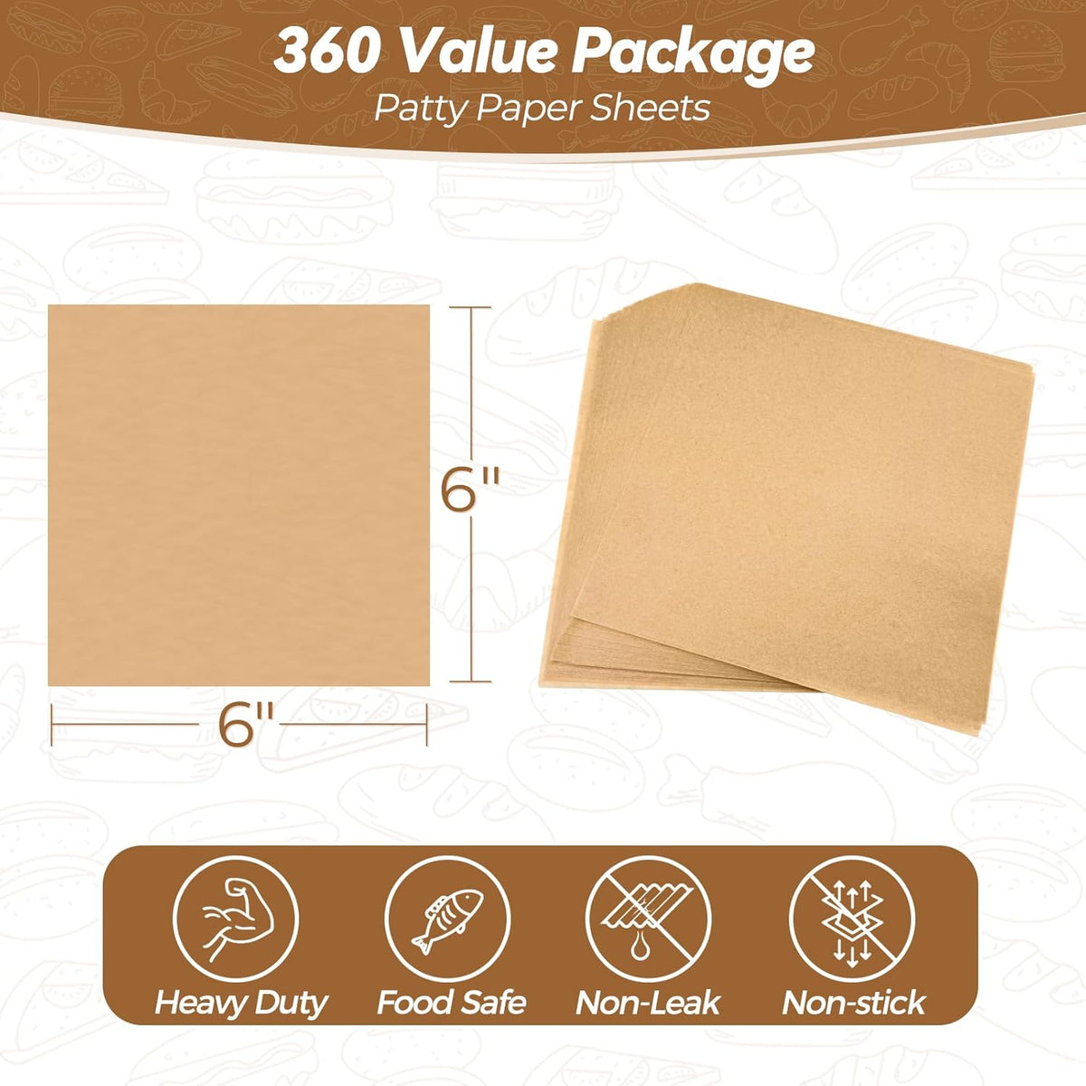 360 Count 12"x 16" Heavy Duty Parchment Paper Sheets for Baking