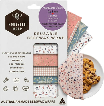 Reusable Beeswax Wraps for Food | | Eco Friendly, Organic, Biodegradable, Plastic Free, Bee's Wrap Bowl Covers and Food Storage | Cling Wrap Alternative