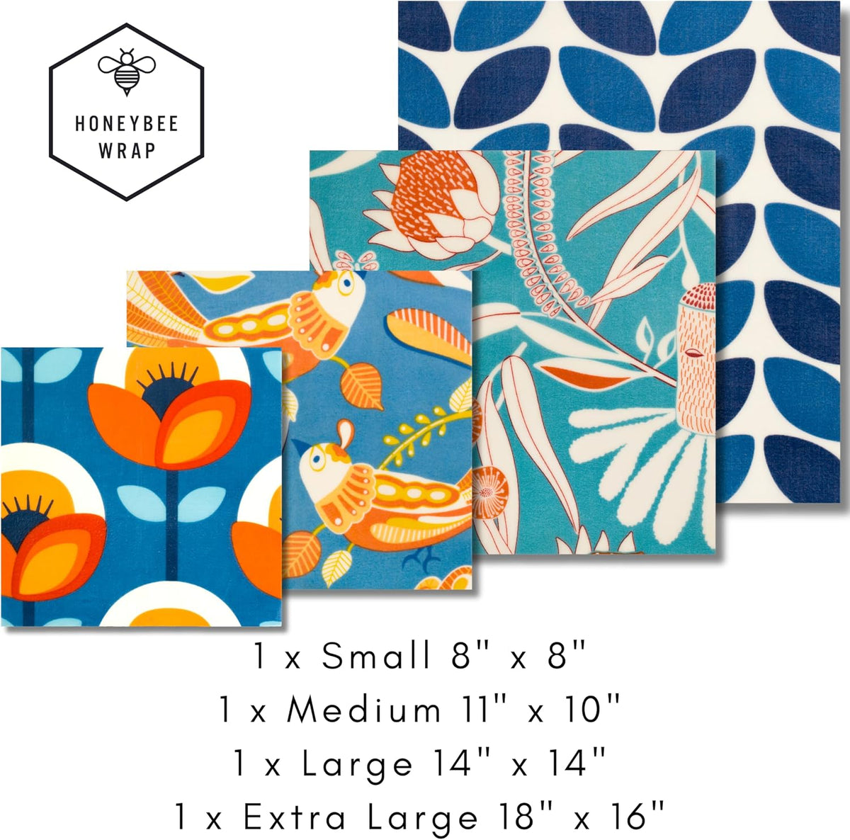 Reusable Beeswax Wraps for Food | | Eco Friendly, Organic, Biodegradable, Plastic Free, Bee's Wrap Bowl Covers and Food Storage | Cling Wrap Alternative