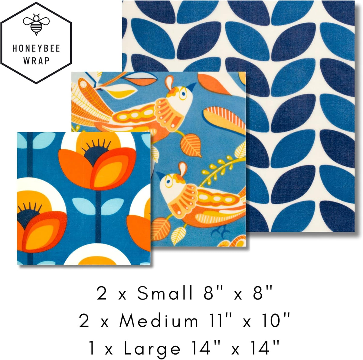 Reusable Beeswax Wraps for Food | | Eco Friendly, Organic, Biodegradable, Plastic Free, Bee's Wrap Bowl Covers and Food Storage | Cling Wrap Alternative