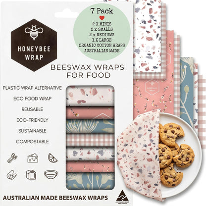 Reusable Beeswax Wraps for Food | | Eco Friendly, Organic, Biodegradable, Plastic Free, Bee's Wrap Bowl Covers and Food Storage | Cling Wrap Alternative