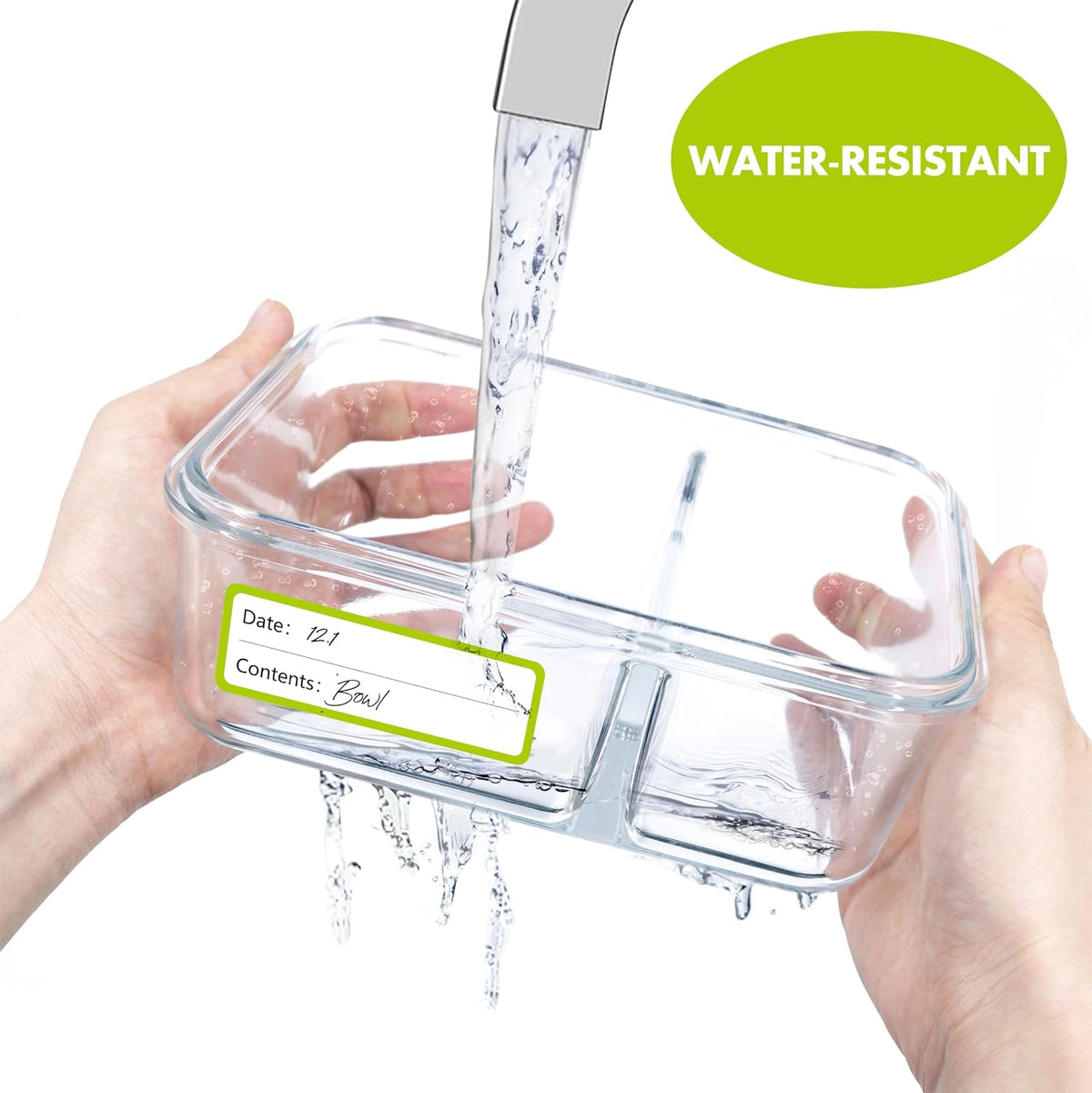500 Freezer Refrigerator Food Labels Reminder Water Oil Resistant in Roll with Perforation Line,Removable Adhesive