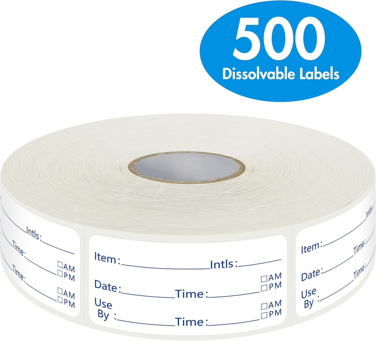 500 Freezer Refrigerator Food Labels Reminder Water Oil Resistant in Roll with Perforation Line,Removable Adhesive