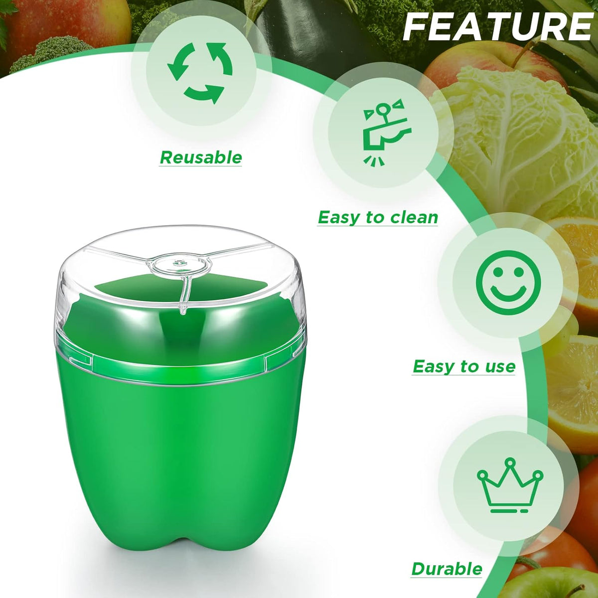 4 Pieces Fruit and Vegetable Storage Containers for Fridge, Onion Holder Storage Avocado Green Pepper Tomato and Onion Keeper/Saver/Holder, Refrigerator Vegetable Crisper