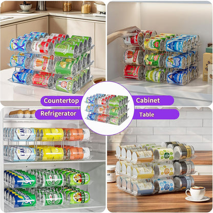 Can Organizer for Pantry, 3-Tier Combinable Can Rack