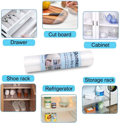 Shelf Liner, Non-Slip Cabinet Drawer Liner, 12 Inches x 20 FT