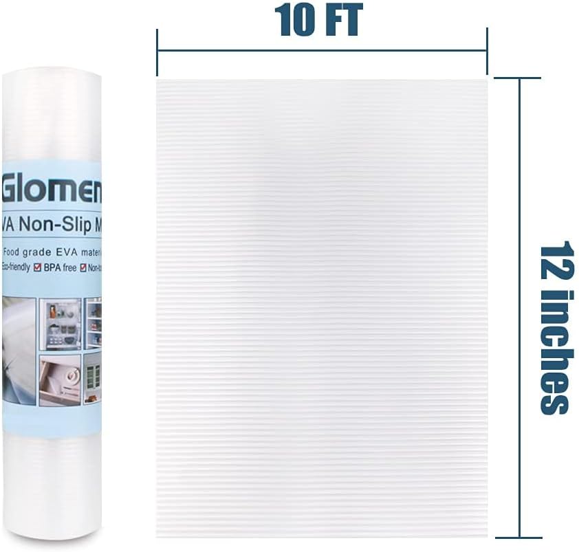 Shelf Liner, Non-Slip Cabinet Drawer Liner, 12 Inches x 20 FT