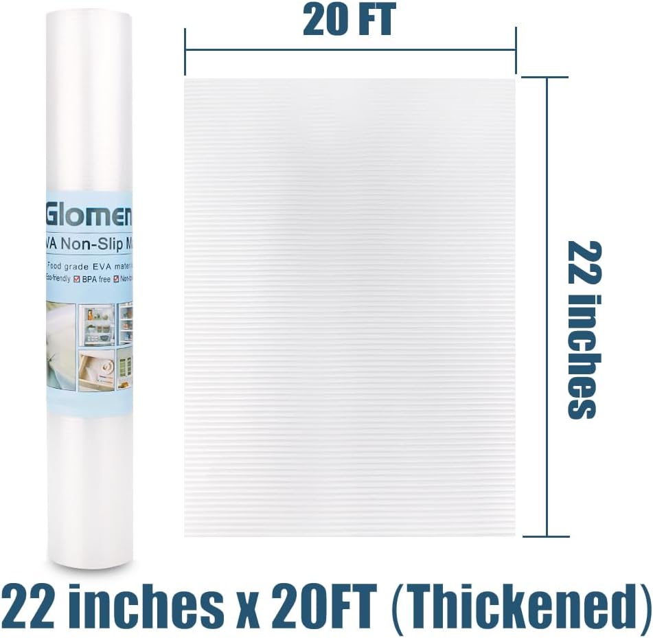 Shelf Liner, Non-Slip Cabinet Drawer Liner, 12 Inches x 20 FT