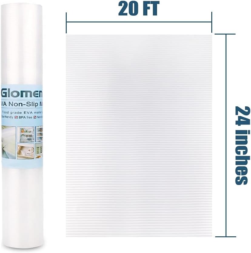 Shelf Liner, Non-Slip Cabinet Drawer Liner, 12 Inches x 20 FT