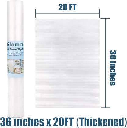 Shelf Liner, Non-Slip Cabinet Drawer Liner, 12 Inches x 20 FT