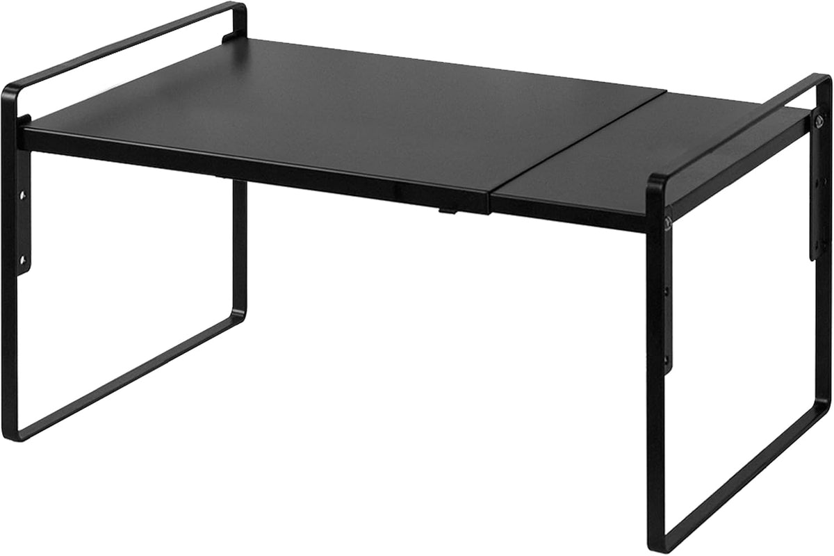 Cabinet Shelf Riser, Adjustable Cabinet Organizer, 10.3" Deep White