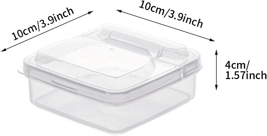 2Pack Sliced Cheese Container for Fridge, Flip Lid Clear Butter Block Cheese Slice Storage Box, Keeps Cheeses Fresh Longer and Delicious, Refrigerator Organizer for Food Grated Cheese-Singles