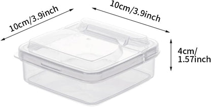 2Pack Sliced Cheese Container for Fridge, Flip Lid Clear Butter Block Cheese Slice Storage Box, Keeps Cheeses Fresh Longer and Delicious, Refrigerator Organizer for Food Grated Cheese-Singles
