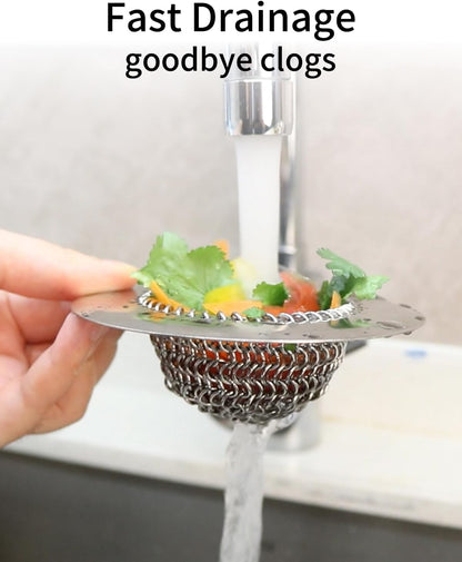 Reversible Kitchen Sink Drain Strainer Basket, Fits Sink & Garbage Disposal