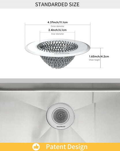 Reversible Kitchen Sink Drain Strainer Basket, Fits Sink & Garbage Disposal