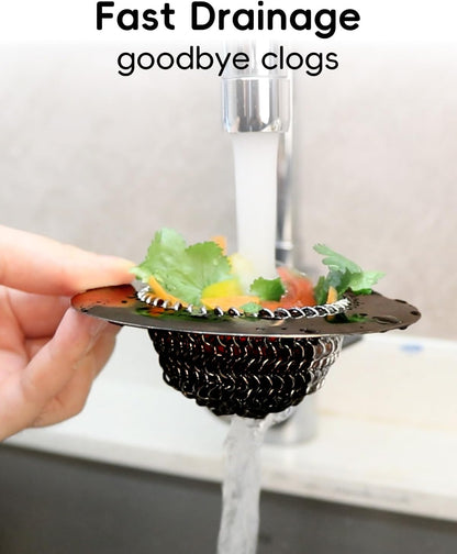 Reversible Kitchen Sink Drain Strainer Basket, Fits Sink & Garbage Disposal