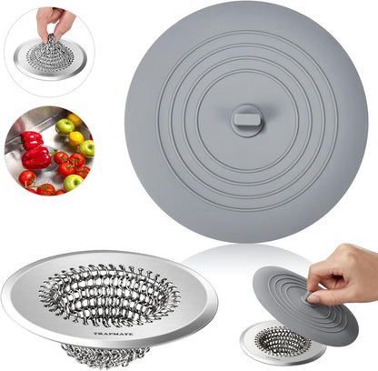 Reversible Kitchen Sink Drain Strainer Basket, Fits Sink & Garbage Disposal