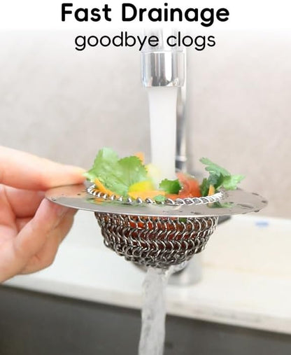 Reversible Kitchen Sink Drain Strainer Basket, Fits Sink & Garbage Disposal