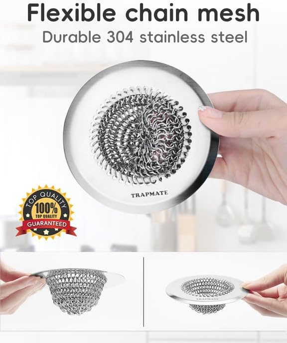 Reversible Kitchen Sink Drain Strainer Basket, Fits Sink & Garbage Disposal