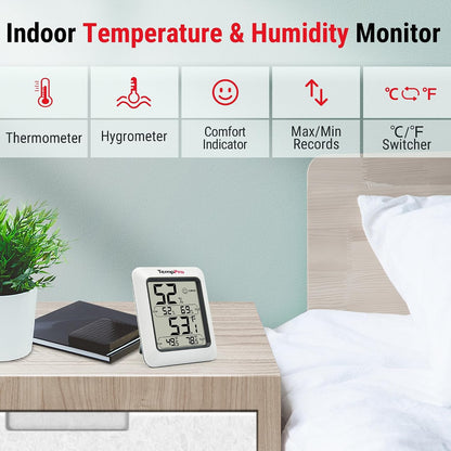 TP50 Digital Hygrometer Indoor Thermometer Room Thermometer