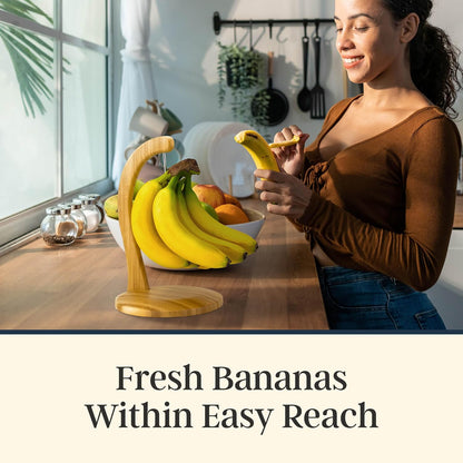 Banana Holder with Stand and Stainless Steel Hanging Hook