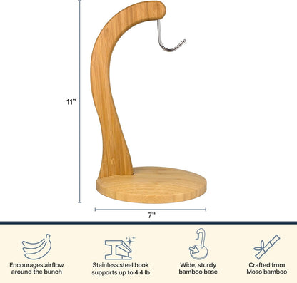 Banana Holder with Stand and Stainless Steel Hanging Hook