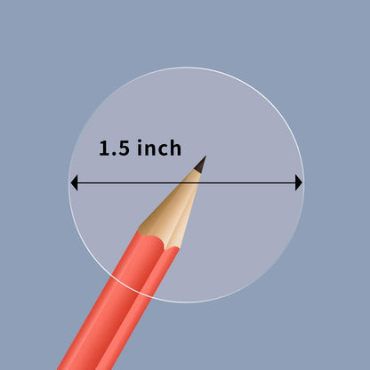 2 Inch Round Clear Seal Stickers,Transparent Envelope Mail Wafer Seal Self Adhesive Package Circle Label (1bag,288PCS)