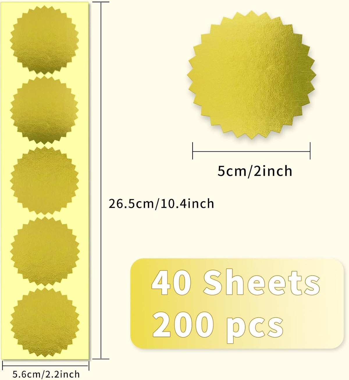 2 Inch Round Clear Seal Stickers,Transparent Envelope Mail Wafer Seal Self Adhesive Package Circle Label (1bag,288PCS)