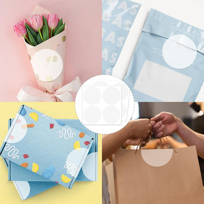 2 Inch Round Clear Seal Stickers,Transparent Envelope Mail Wafer Seal Self Adhesive Package Circle Label (1bag,288PCS)