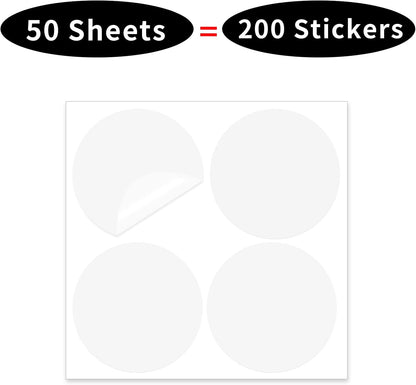2 Inch Round Clear Seal Stickers,Transparent Envelope Mail Wafer Seal Self Adhesive Package Circle Label (1bag,288PCS)