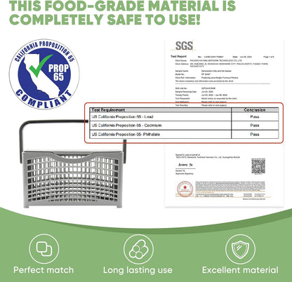Universal Dishwasher Basket Replacement - 2 in 1 Utensil/Cutlery Basket