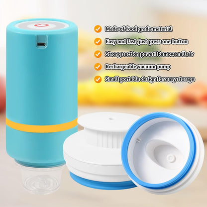 Upgraded Mason Jar Canning Sealer Kit - Sealer Set with Hoses Compatible with FoodSaver Vacuum Sealers - For Wide Mouth and Regular Mouth Jars (White)