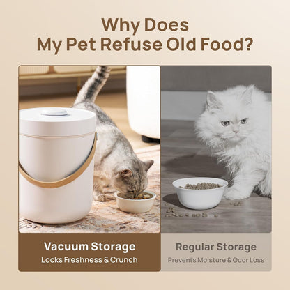 Vacuum Cat Dog Food Storage Container 10 lb, Dry Pet Food Storage