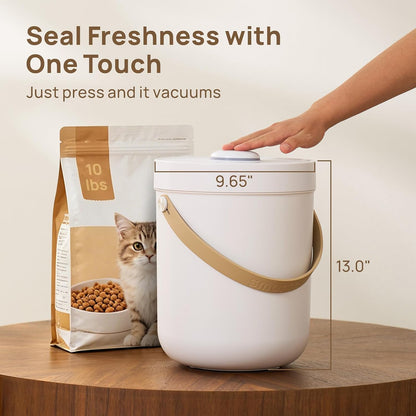 Vacuum Cat Dog Food Storage Container 10 lb, Dry Pet Food Storage