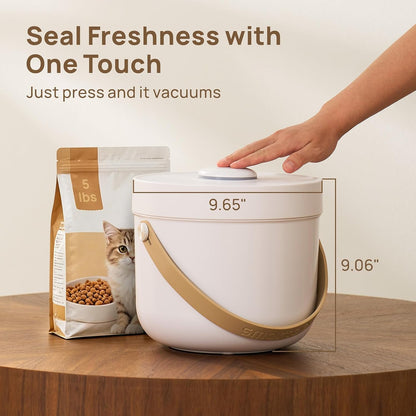 Vacuum Cat Dog Food Storage Container 10 lb, Dry Pet Food Storage