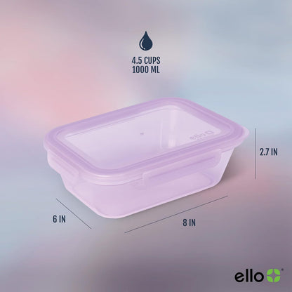 Snap & Nest 4.5 Cup Plastic Meal Prep Set, 10 Piece, Cactus Blooms
