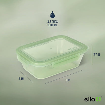 Snap & Nest 4.5 Cup Plastic Meal Prep Set, 10 Piece, Cactus Blooms