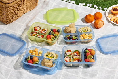 Snap & Nest 4.5 Cup Plastic Meal Prep Set, 10 Piece, Cactus Blooms