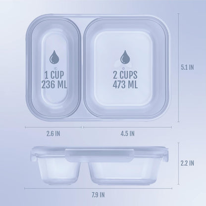 Snap & Nest 4.5 Cup Plastic Meal Prep Set, 10 Piece, Cactus Blooms