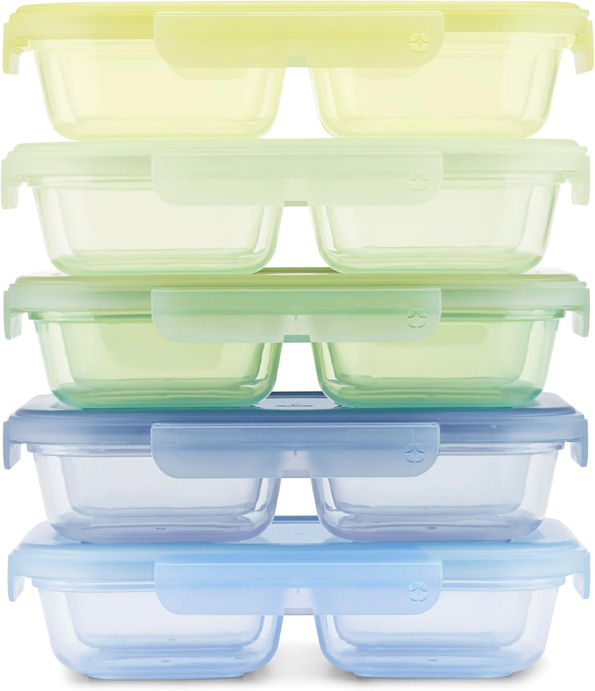 Snap & Nest 4.5 Cup Plastic Meal Prep Set, 10 Piece, Cactus Blooms