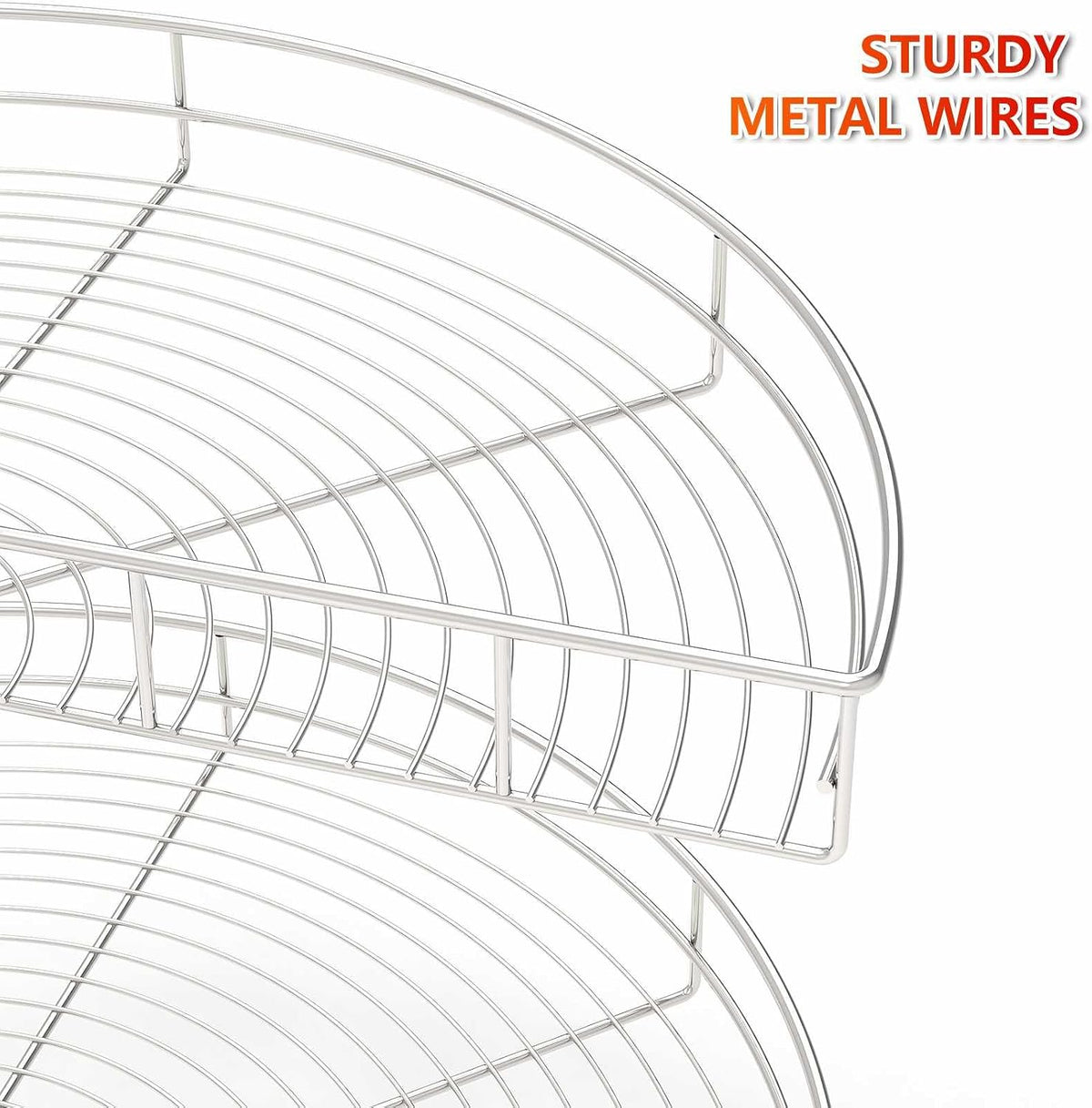 28" Lazy Susan Turntable for Kitchen Blind Corner Cabinet Organizer Kidney Shape Lazy Susan Organizers for Kitchen Rotating Tray Corner Cabinet (D=28 Inches)
