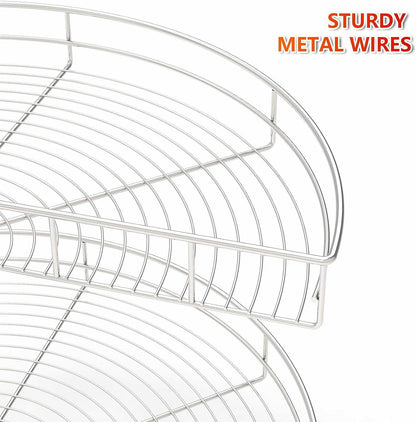 28" Lazy Susan Turntable for Kitchen Blind Corner Cabinet Organizer Kidney Shape Lazy Susan Organizers for Kitchen Rotating Tray Corner Cabinet (D=28 Inches)