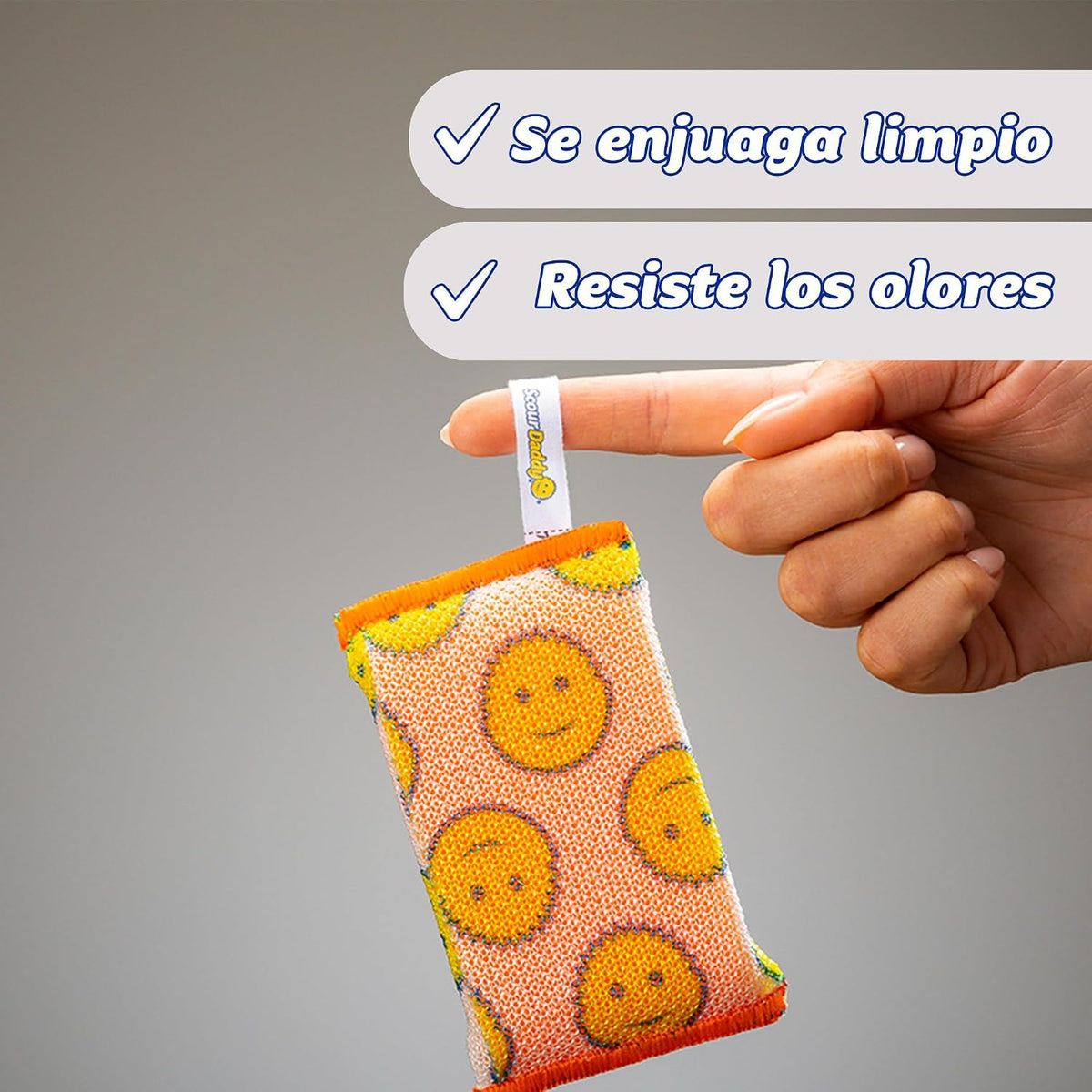 Scour Daddy Style, Scourers Non Scratch Scrubbing Sponge, Scouring Pads, Kitchen Sponges for Dishes, Dishwashing Pan Scrubber, Cleaning Supplies, Dish Sponges for Washing up, Pack of 2