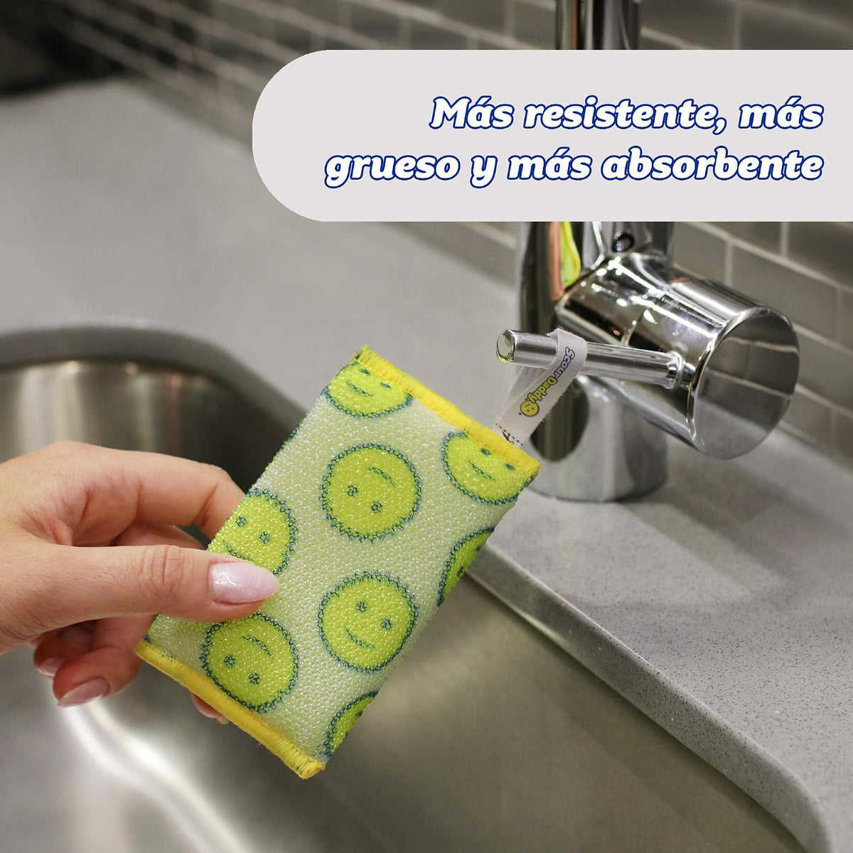 Scour Daddy Style, Scourers Non Scratch Scrubbing Sponge, Scouring Pads, Kitchen Sponges for Dishes, Dishwashing Pan Scrubber, Cleaning Supplies, Dish Sponges for Washing up, Pack of 2