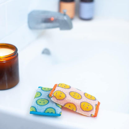 Scour Daddy Style, Scourers Non Scratch Scrubbing Sponge, Scouring Pads, Kitchen Sponges for Dishes, Dishwashing Pan Scrubber, Cleaning Supplies, Dish Sponges for Washing up, Pack of 2