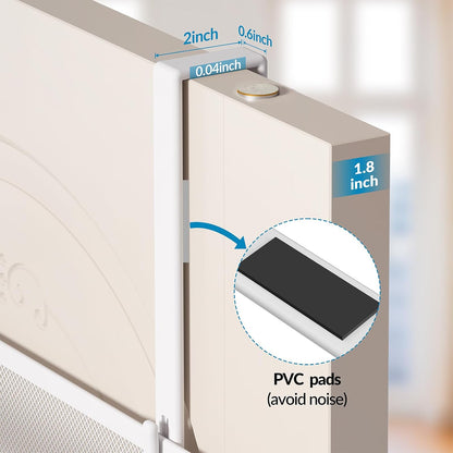 Over the Door Hooks Organizer,Door Hanger Fits Doors 1 3/4" White