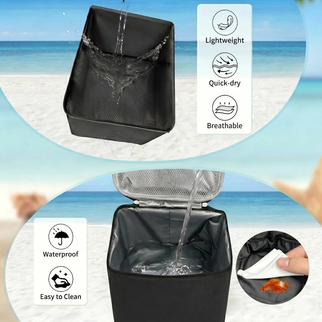 Cooler Organizer Insert for X Large Bogg Bag Accessories, 2-in-1 Leakproof Insulated Ice Chest & Mesh Storage Bag Divider, Ideal Beach Rubber Tote Gift for Simply Modern/Simply Southern